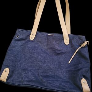 Stylish Blue and Tan Women's Tote Bag